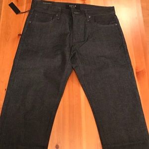 DSTLD jeans, straight leg, raw Denim, 32x32